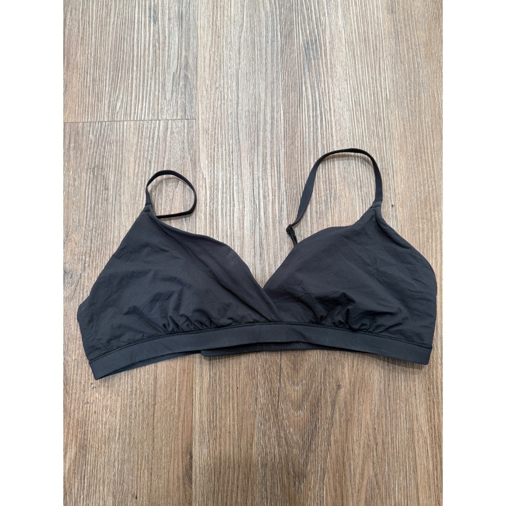 Skims Fits Everybody Triangle Bralette Onyx Black Size L Adjustable Straps